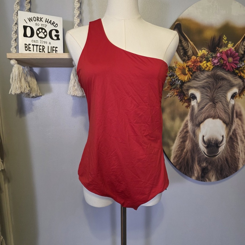 Ralph Lauren Purple Label Carsin Scuba One Shoulder Bodysuit Size 16 XL